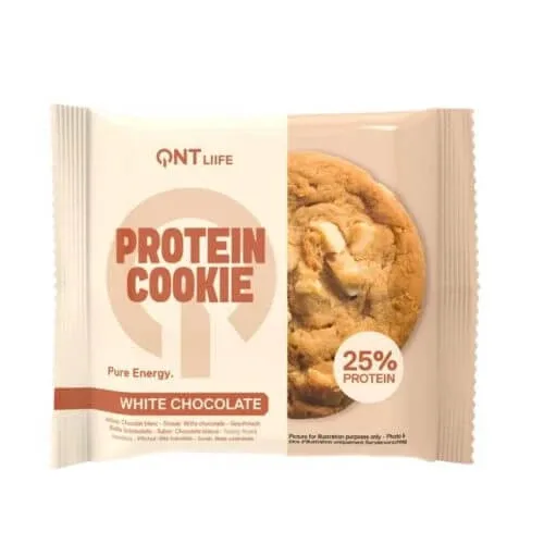QNT | Protein Cookie White Chocolate Biscuiți proteici cu bucăți de ciocolată albă | 60 g — preț și oferte
