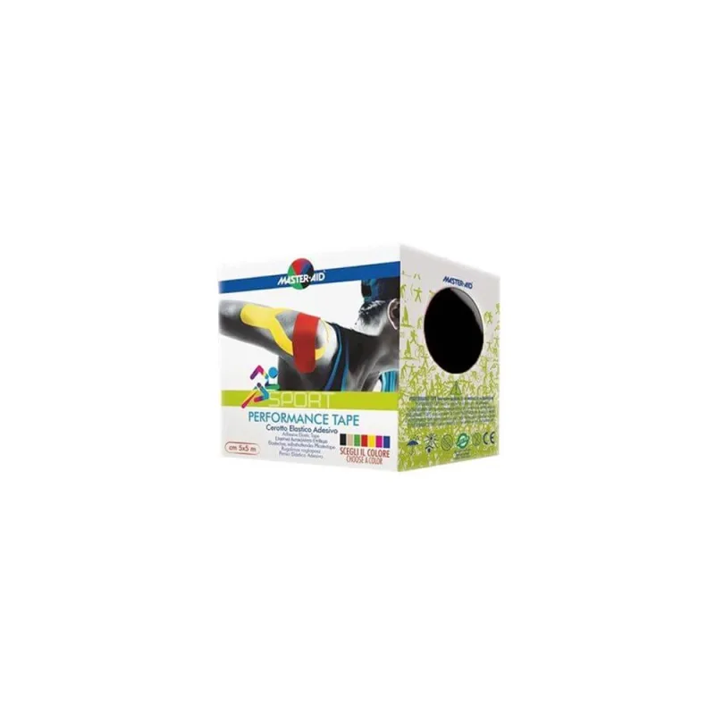 Master Aid | Bandă Kinesio Sport Performance | Bandă elastică autoadezivă neagră 5x5 cm — preț și oferte