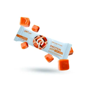 QNT | Batoane Protein Joy cu 36% proteine, cu biscuiți crocanți cu caramel | 60 g