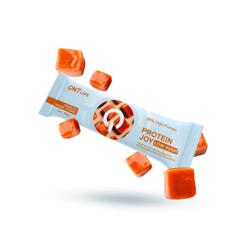 QNT | Batoane Protein Joy cu 36% proteine, cu biscuiți crocanți cu caramel | 60 g — preț și oferte