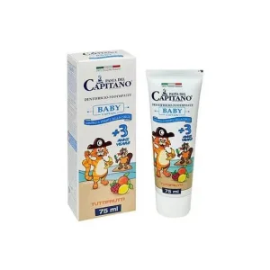 Pasta del Capitano | Baby Captain Pastă de dinți pentru copii de peste 3 ani, cu aromă de Tutti Frutti | 75 ml