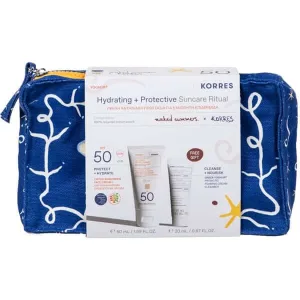 Korres | Promo  Protecție solară cu Yoghurt Tinted – Cremă solară colorată pentru față SPF50, 50 ml, Greek Yoghurt Cremă spumantă de curățare cu probiotice, 20 ml &amp; trusă de toaletă, 1 buc. | 1 set