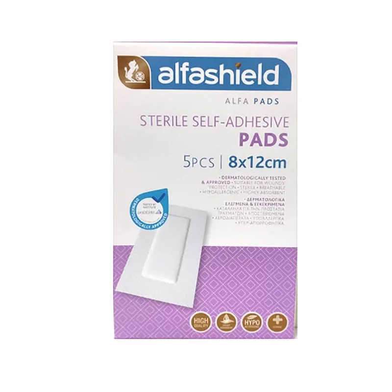 Alfashield | Plasturi autoadezivi sterilizați 8 x 12 cm | 5 bucăți — preț și oferte