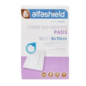 Alfashield | Plasturi autoadezivi sterilizați 8 x 10 cm | 5 bucăți