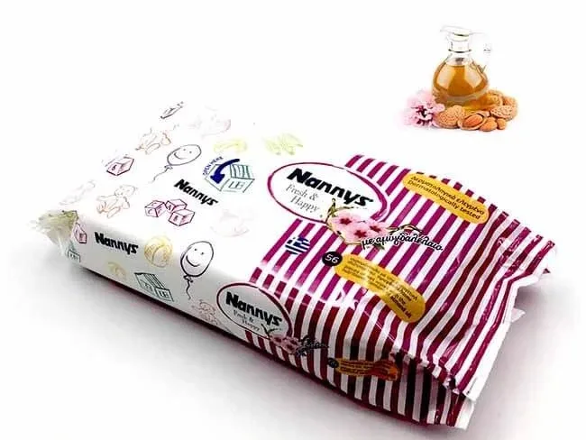 Nannys | Șervețele cu ulei de migdale | Șervețele umede pentru bebeluși cu ulei de migdale | 56 buc. — preț și oferte