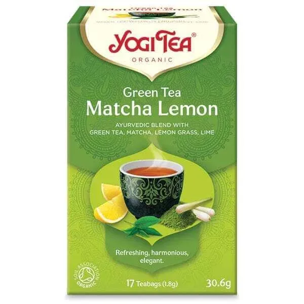 YOGI TEA Ceai verde cu matcha și lămâie – Ceai cu efect antioxidant și pentru armonie – 17 pliculețe a câte 30,6 g — preț și oferte