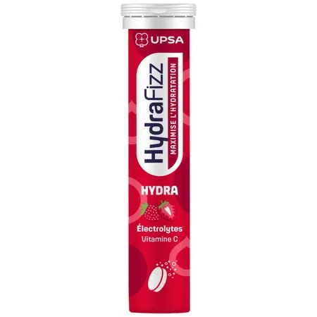 Supliment alimentar cu electroliti Hydra, Capsuni, 16 comprimate efervescente, HydraFizz — preț și oferte