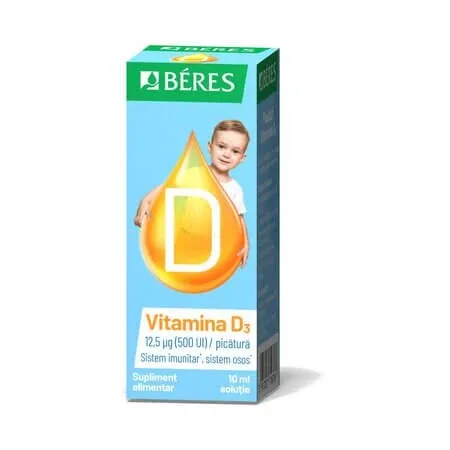 Vitamina D3 picaturi, 10 ml, Beres — preț și oferte