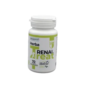 PROMEDIVET Herba-Treat Renal, XS-XL, supliment sistem renal câini și pisici, flacon, 70 comprimate