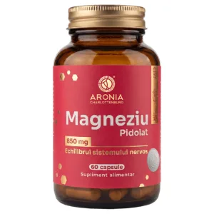 Magneziu Pidolat 850 mg — 60 capsule pentru echilibrul sistemului nervos, reducerea oboselii și mai multă energie