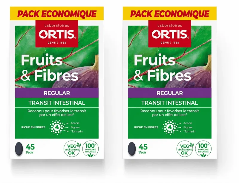 Ortis Fruits & Fibres Regular, 2x45 comprimate — preț și oferte