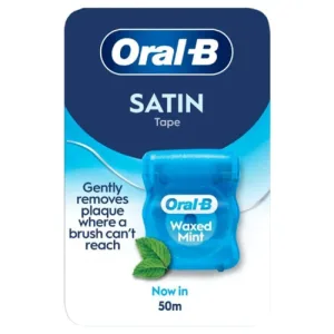 Oral-B Satin Tape – Ață dentară cerată cu aromă de mentă, 50 m