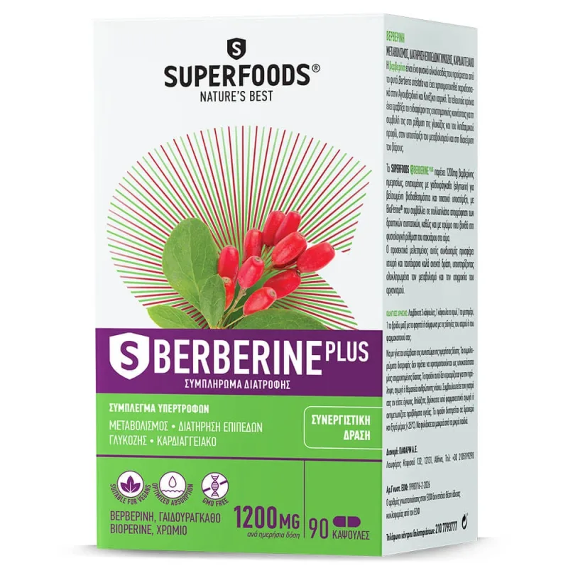 Superfoods Berberine Plus 1200 mg, 90 capsule — preț și oferte