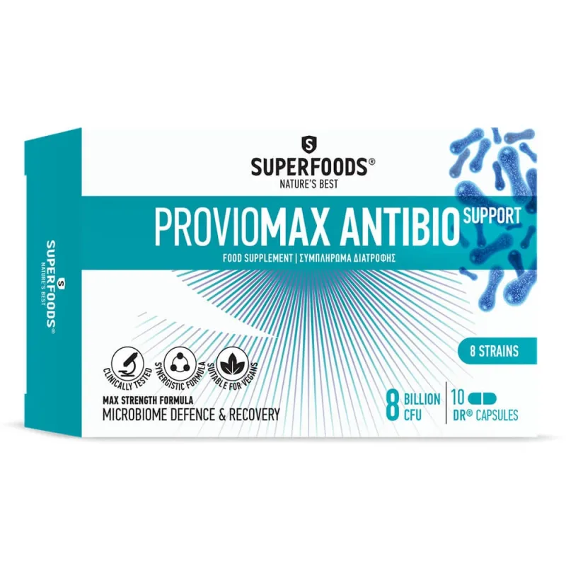 Superfoods Proviomax Antibio Support 8 miliarde CFU 10 capsule — preț și oferte