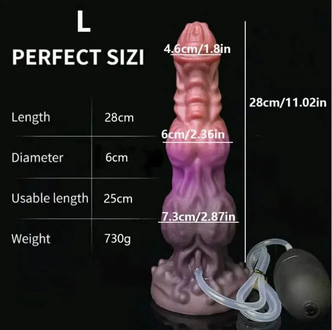 Dildo mare din silicon cu ventuză, 28 x 6 cm – Violet — preț și oferte