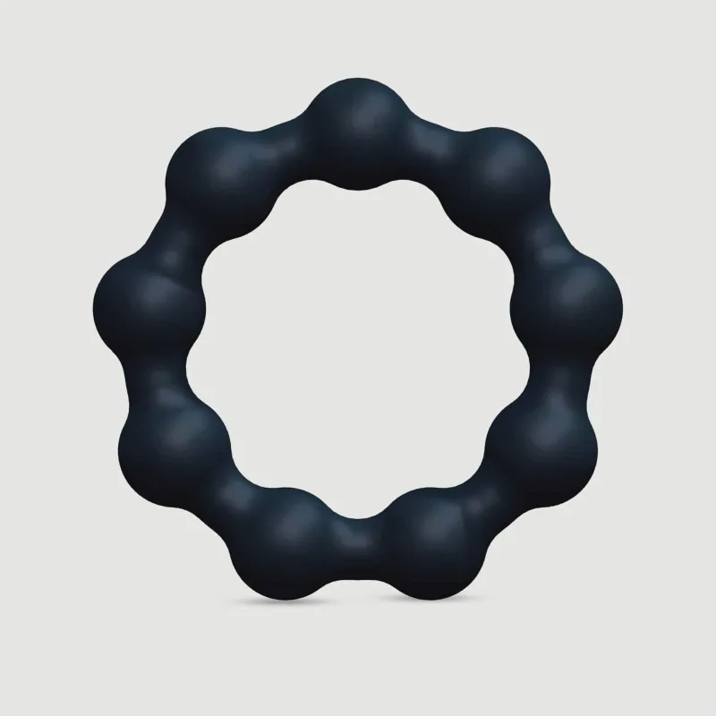 Inel anular pentru penis din silicon cu nervuri Maximize - Negru — preț și oferte