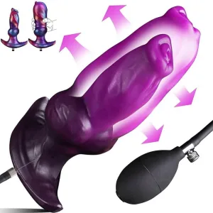 Dildo gonflabil din silicon pentru câini – Violet