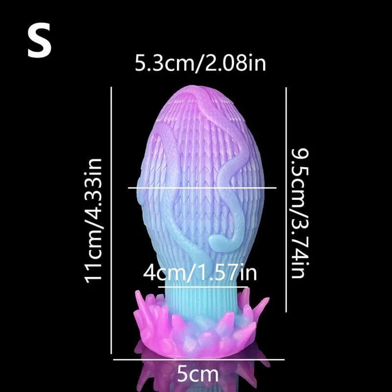 Plug anal din silicon „Snake Egg” 14,5 x 5,3 cm – Albastru — preț și oferte