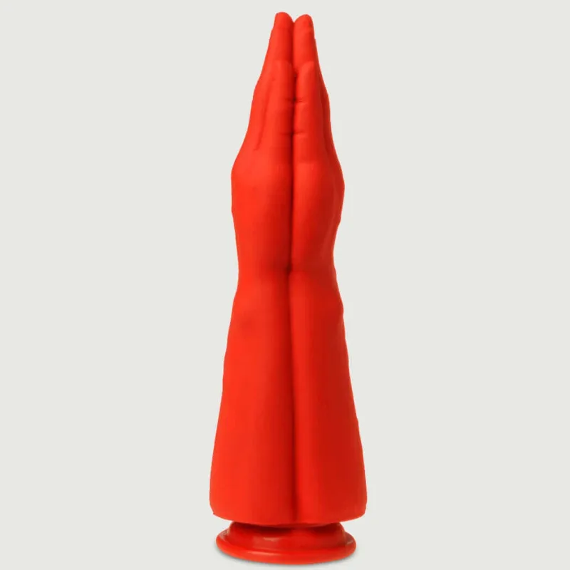 Mănușă dublă din silicon pentru fisting, extensibilă, nr. 3, 30 x 9 cm – Roșu — preț și oferte