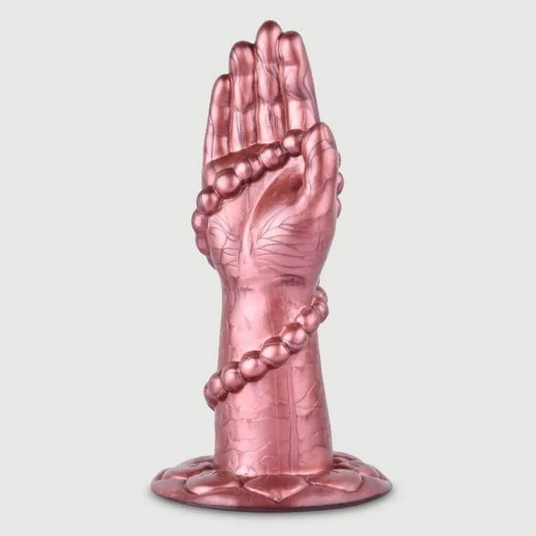 Mână de silicon pentru fisting cu bile, 14 x 4,5 cm – roz — preț și oferte