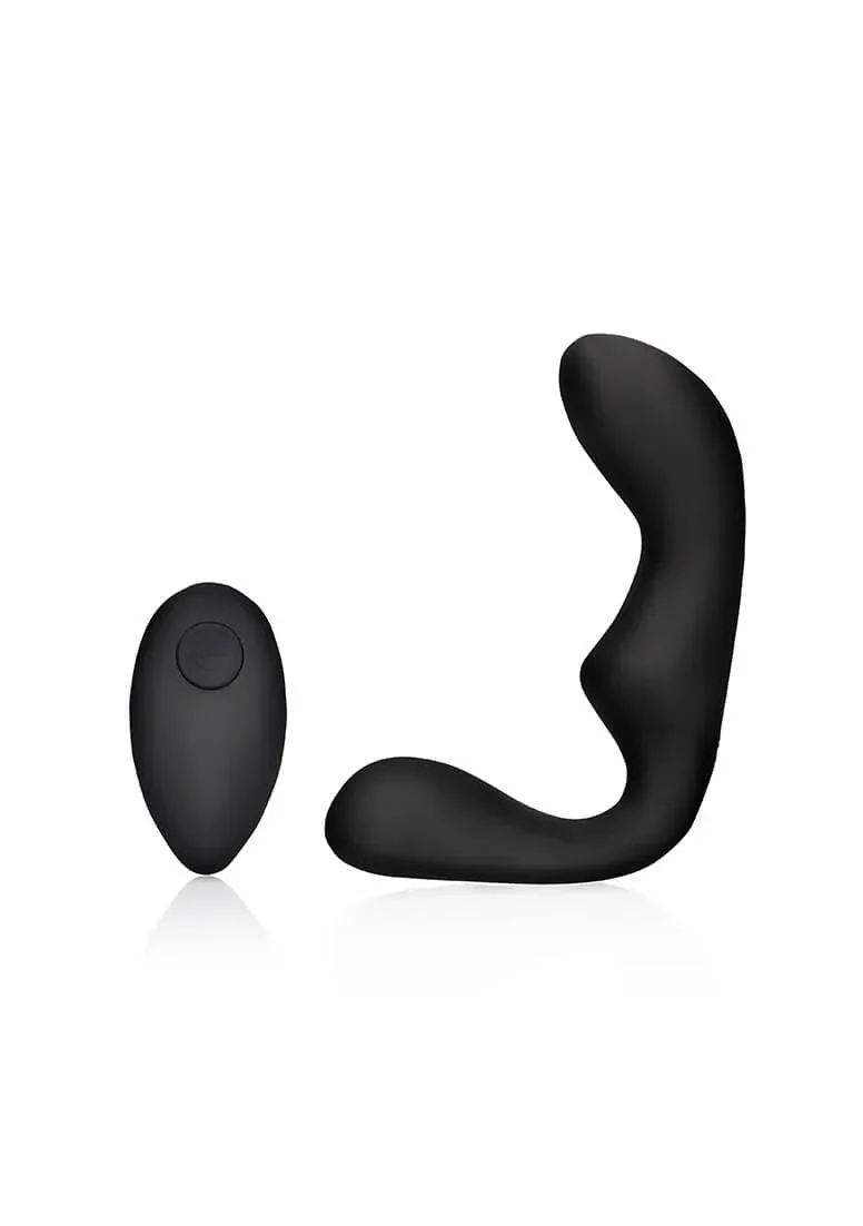 Masaator vibrator pentru prostată cu vârf ascuțit, controlat de la distanță - Negru — preț și oferte