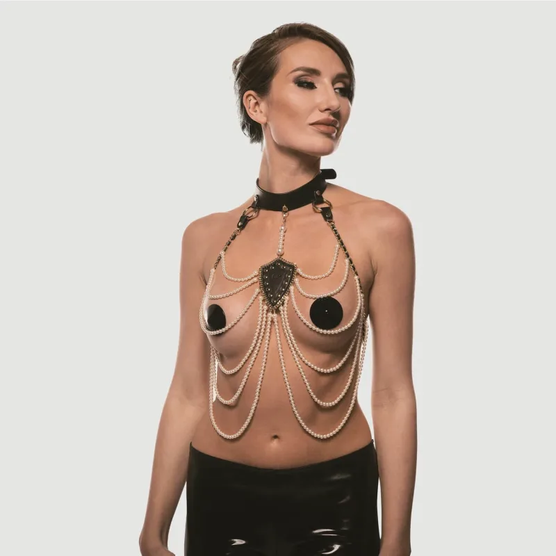Guilty Pleasure Allure Pearl Pleasure Collar - Negru — preț și oferte