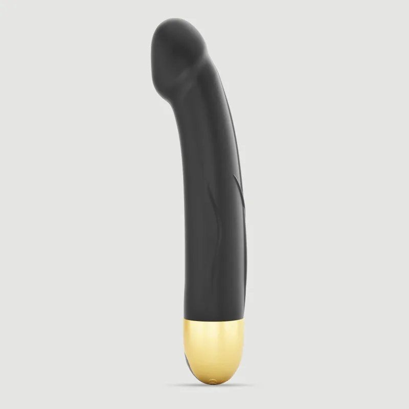Vibrator Realistic din silicon, curbat, Real Vibration M 2.0 – Negru — preț și oferte