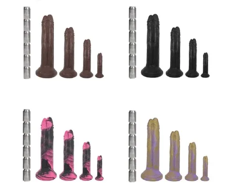 Dildo realist din silicon Two In One DP X-Large Platinum, 62 cm - Auriu — preț și oferte