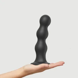 Dildo din silicon premium Plug Balls XXL cu ventuză – Negru