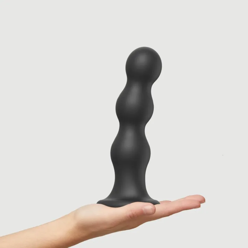 Dildo din silicon premium Plug Balls XXL cu ventuză – Negru — preț și oferte