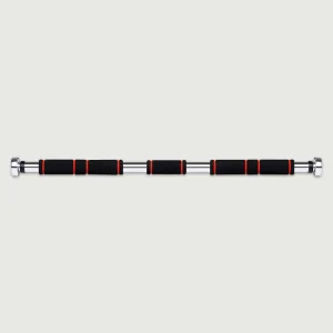Bară de stabilizare pentru ușă cu mâner antiderapant și capete metalice, 85–105 cm – Negru