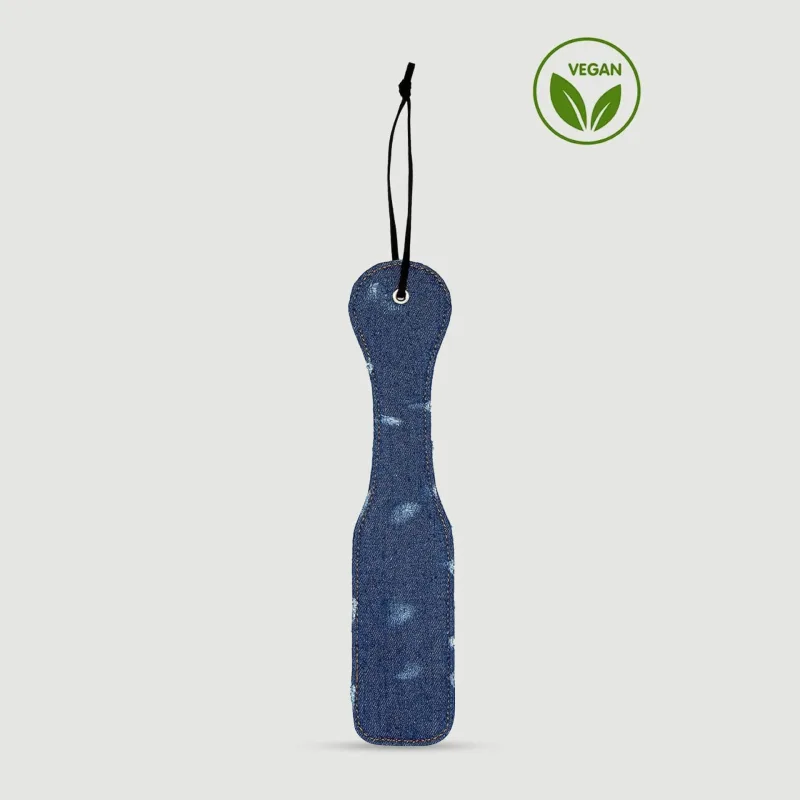 Rachetă de tenis în stil denim cu efect de uzură – Albastru — preț și oferte