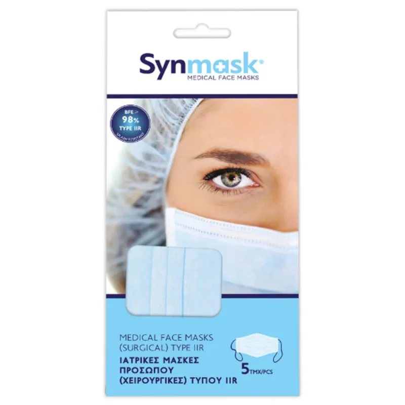 Synmask Medical – Măști medicale de protecție de tip IIR, 5 bucăți — preț și oferte