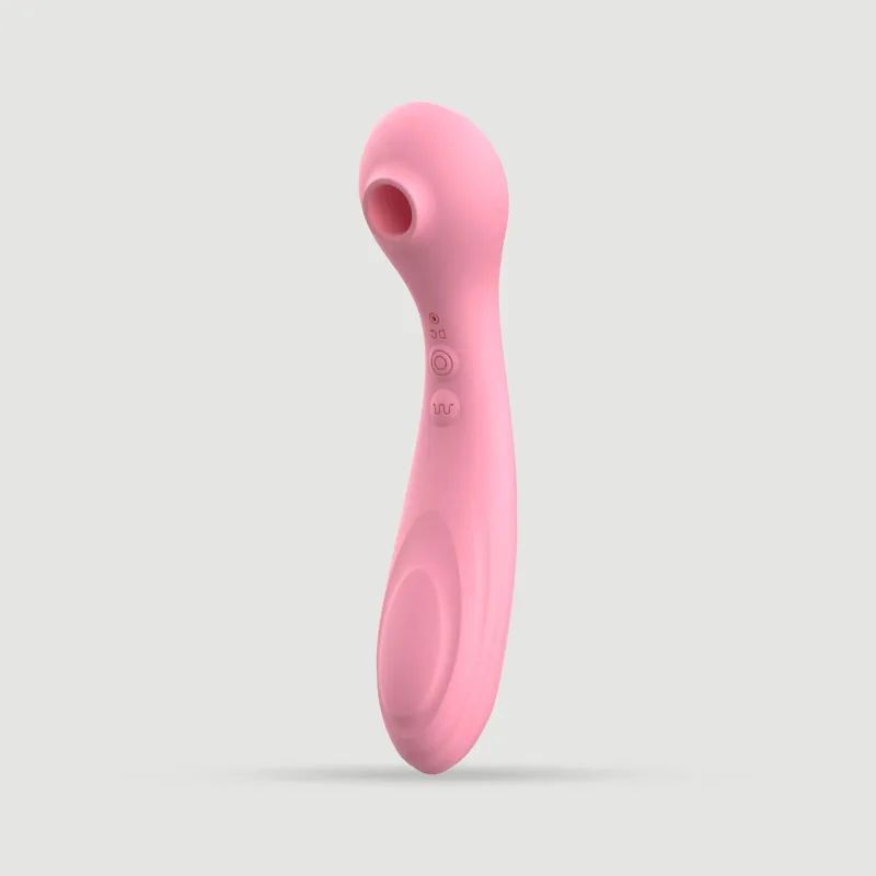 Gemini Premium – Stimulator clitoridian cu aspirație și vibrator 2 în 1 – Roz — preț și oferte