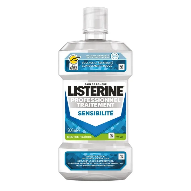 Listerine Bain De Bouche Traitement Sensibilite Menthe Fraîche 500 ml — preț și oferte