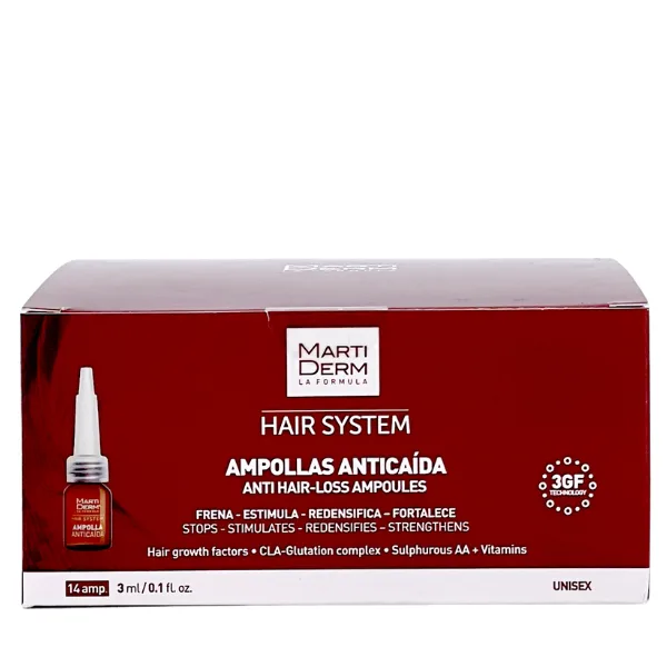 Tratament impotriva caderii parului Hairsystem 3GF, Martiderm | 14 fiole — preț și oferte