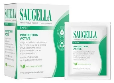 Saugella Expert Protection Active Șervețele intime de curățare, 10 șervețele individuale — preț și oferte