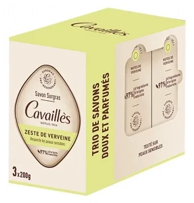 Cavaillès Săpun supracremos cu verbină, set de 3 x 200 g — preț și oferte