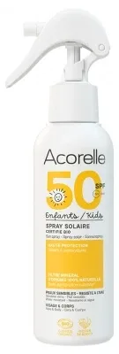 Acorelle pentru copii – Spray de protecție solară SPF50 organic, 150 g — preț și oferte