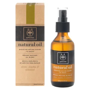 Apivita Amestec organic de uleiuri pentru masaj cu măsline, jojoba și migdale 100 ml