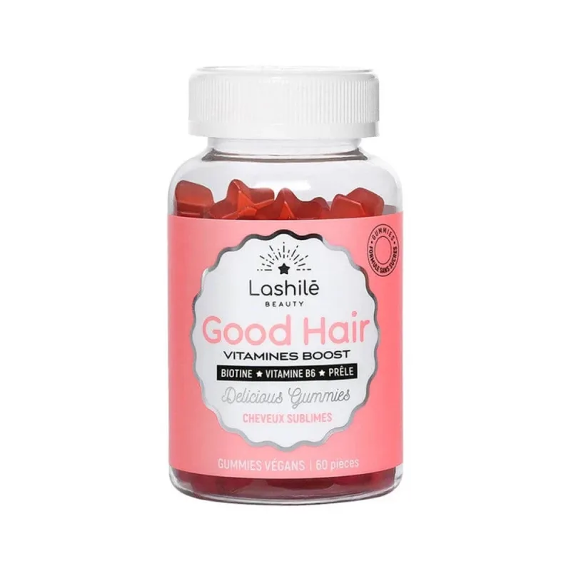 Lashilé Beauty Vitamines Boost Good Hair Sans sucres 60 bomboane gumate — preț și oferte