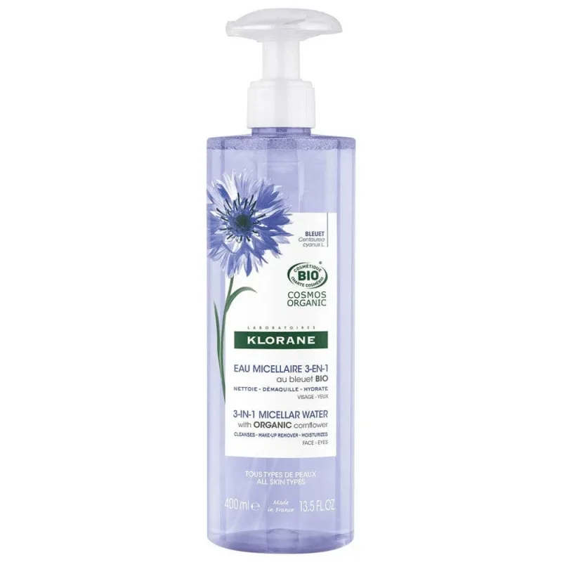 Klorane Apă micelară de albăstrele 3in1 ritual organic 400ml — preț și oferte