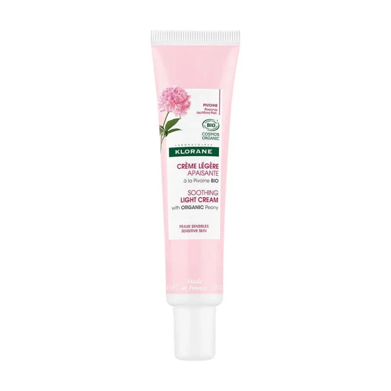 Klorane Peony Organic Soothing Light Cream Piele sensibilă 40 ml — preț și oferte