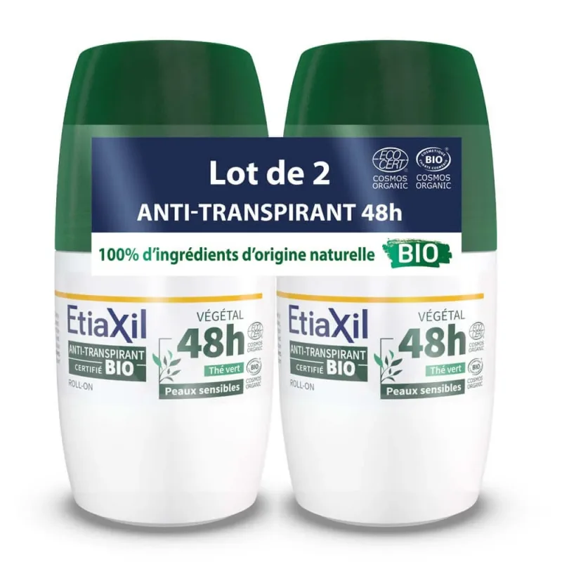 Etiaxil Antiperspirant Roll-on cu ceai verde organic 48H 2x50ml — preț și oferte