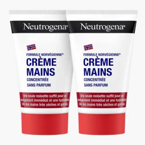 Neutrogena Cremă de mâini concentrată fără parfum pentru piele foarte uscată 2x50ml