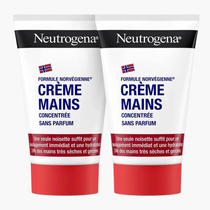 Neutrogena Cremă de mâini concentrată fără parfum pentru piele foarte uscată 2x50ml — preț și oferte