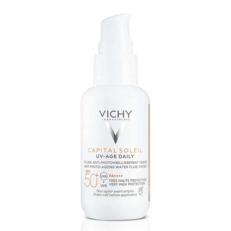 Vichy Capital Soleil Tinted Anti-Ageing Fluid Spf50+ Uv-Age Daily 40 ml — preț și oferte