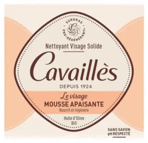 Cavaillès Gel de curățare solid pentru față, spumă calmantă, 70 g