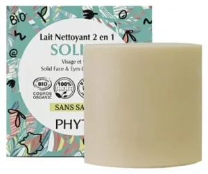 Phyt's Lapte demachiant solid 2 în 1 pentru față și ochi, organic, 48 ml