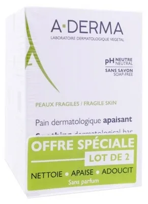 A-DERMA Cremă dermatologică calmantă, pachet de 2 x 100 g — preț și oferte
